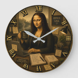 Relógio Grande Office Funny Mona Lisa Desk Decor Gift