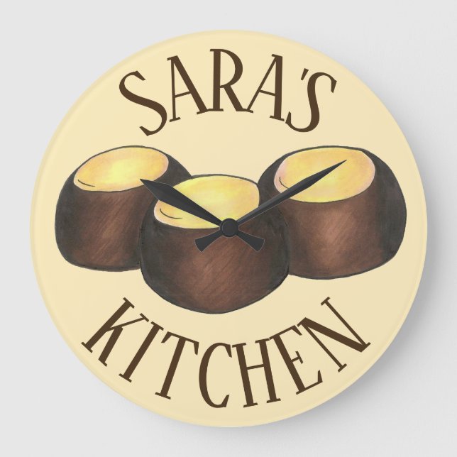 Relógio Grande Ohio OH Peanut Butter Buckeye Buck Eye Nut Candy (Frente)