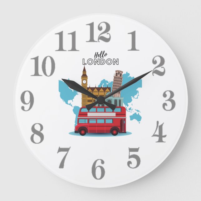Relógio Grande Olá Londres (Frente)
