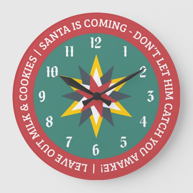 Relógio Grande Old World Christmas Clock with Santa Indicator (Frente)