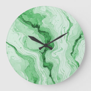 Relógio Grande Olhar Ágata Verde Floresta Druzy