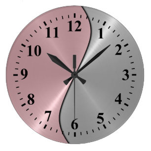 Relógio Grande Olhar de aço inoxidável de prata Deco 5 do metal