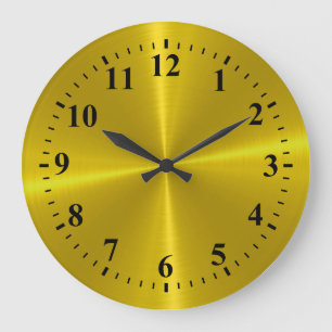 Relógio Grande Olhar de aço inoxidável Dourado Deco do metal