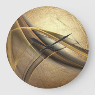 Relógio Grande Olhar de couro luxuoso elegante