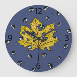 Relógio Grande Olhos de Bruxa Amarela