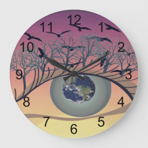 Relógio Grande Olhos para o mundo, a terra e o ambiente
