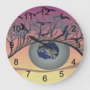 Relógio Grande Olhos para o mundo, a terra e o ambiente - clima