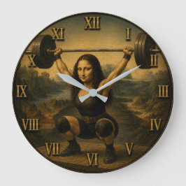 Relógio Grande Olympic Weightlifter Funny Mona Lisa