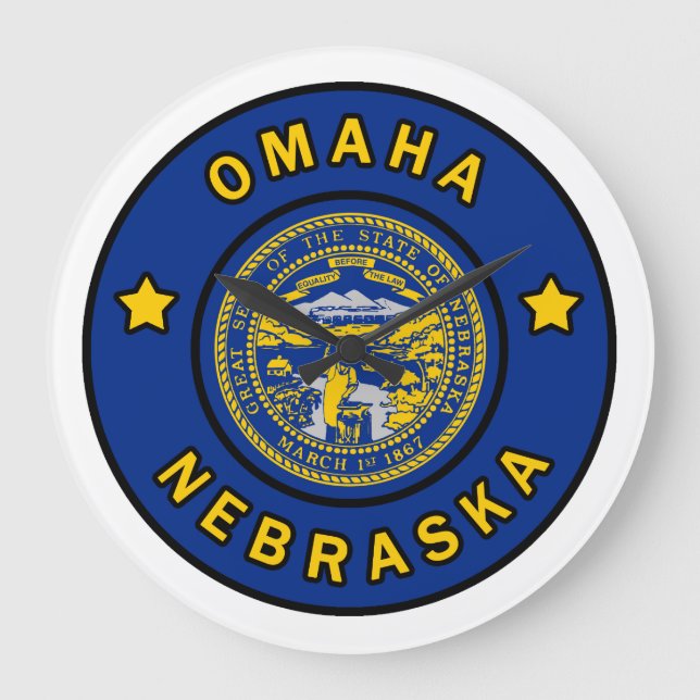 Relógio Grande Omaha Nebraska (Frente)
