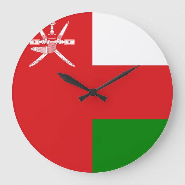 Relógio Grande Oman Flag (Frente)