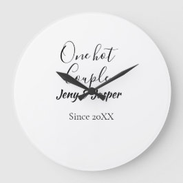 Relógio Grande One hot couple add name since 20XX year date