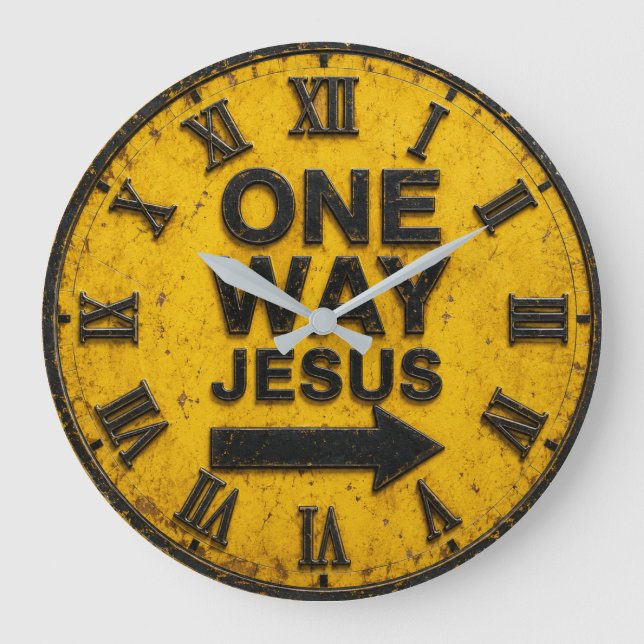 Relógio Grande One Way Jesus  (Frente)