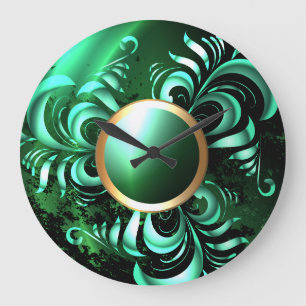 Relógio Grande Opções elegantes de Abstrato 2 Wall Clocks e Numer