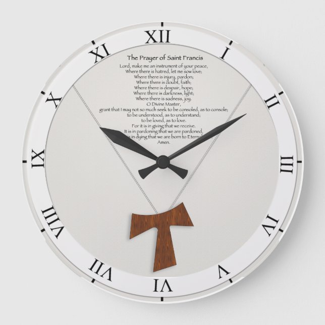 Relógio Grande Oração do Santo Francis (Frente)