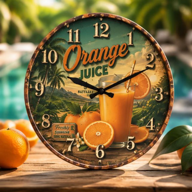 Relógio Grande  Orange Juice Kitchen (Criador carregado)