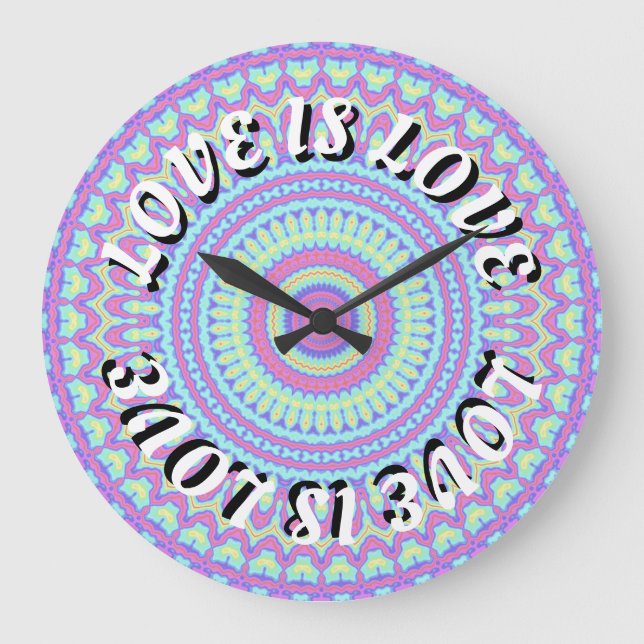Relógio Grande Orgulho Love Is Love (Frente)