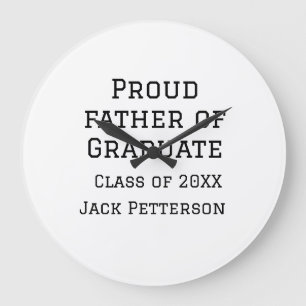 Relógio Grande Orgulhoso pai da classe de formandos de 20XX adici