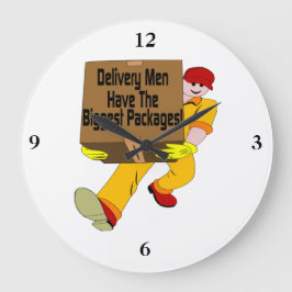 Relógio Grande Os Homens De Entrega Têm Os Maiores Pacotes