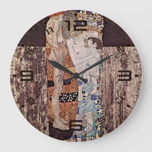 Relógio Grande Os Três Idades da Mulher de Gustav Klimt