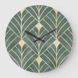Relógio Grande Ouro Art Deco: Estilo Sem Olhos Luxuoso