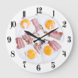 Relógio Grande Ovos secos com bacon