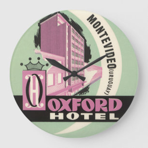 Relógio Grande Oxford Hotel, Montevideo, Uruguai, Viagens vintage