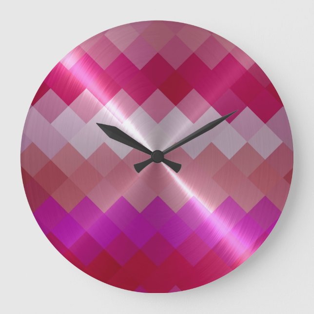 Relógio Grande Padrão 2 do diamante metálico (Frente)