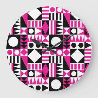 Relógio Grande Padrão abstrato moderno do século médio.