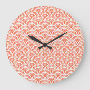 Relógio Grande Padrão Art Deco com Motifs Scale.
