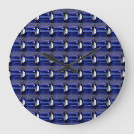 Relógio Grande Padrão Azul