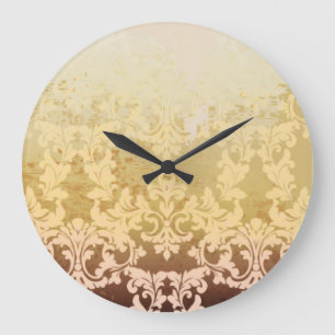 Relógio Grande Padrão barroco venenoso, luxo ornamental.