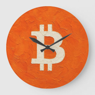 Relógio Grande Padrão Bitcoin (Óleo, Estilo: 4)