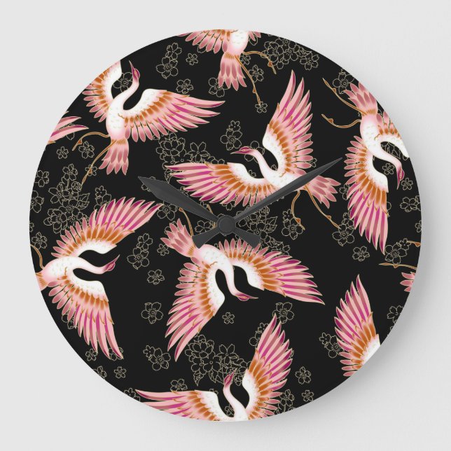 Relógio Grande Padrão Chinono Japonês Tradicional (Frente)