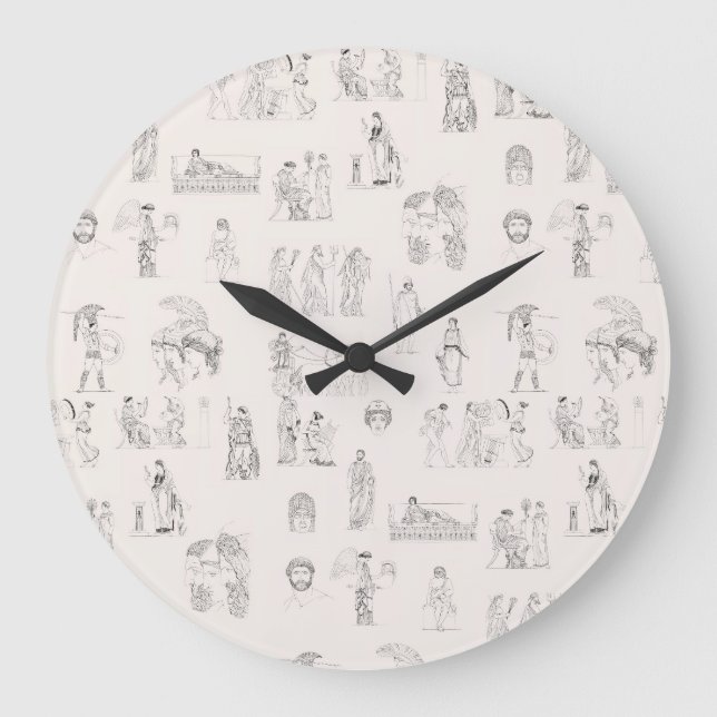 Relógio Grande Padrão clássico de história da Grécia na Grécia an (Frente)