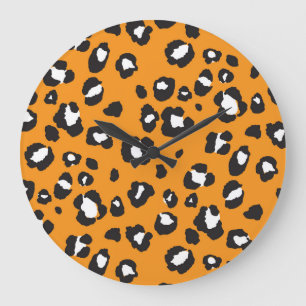 Relógio Grande Padrão Clássico de Impressão Leopardo