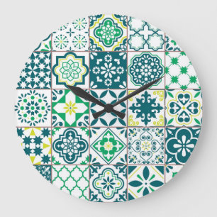 Relógio Grande Padrão de azulejos cerâmicos