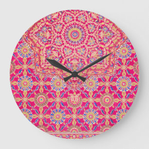 Relógio Grande Padrão de bordado indiano venenoso