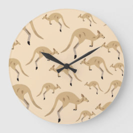 Relógio Grande Padrão de canguru australiano bonito