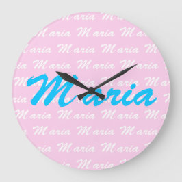 Relógio Grande Padrão de Design do nome da Maria