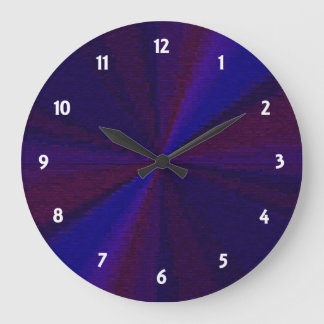 Relógio Grande Padrão de gradiente circular azul a roxo