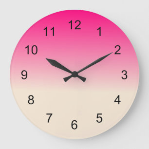 Relógio Grande Padrão de Mão Rosa do Céu Branco e Inverno