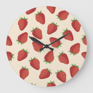 Relógio Grande Padrão de morango