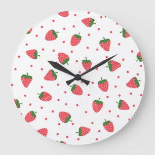 Relógio Grande Padrão de morango