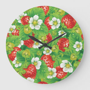 Relógio Grande Padrão de morango