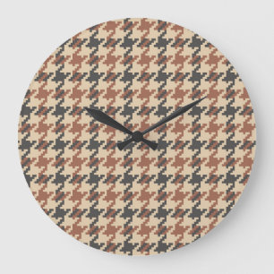 Relógio Grande Padrão de Vintagem de Pé Ganso Tweed