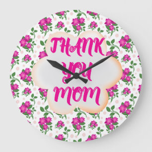 Relógio Grande Padrão floral personalizado e customizado
