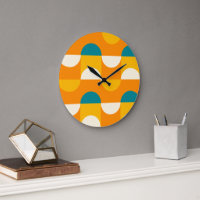 Padrão Retroativo Verde Azul Azul Amarelo Laranja