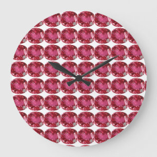 Relógio Grande Padrão Rosa