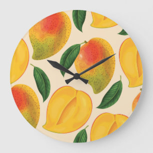 Relógio Grande Padrão sem costura da Fruta de Mango