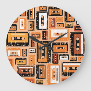 Relógio Grande Padrão Sem Fita de Cassete Retroativa